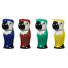 Blue Red Green Yellow Parrot Tiki Mugs