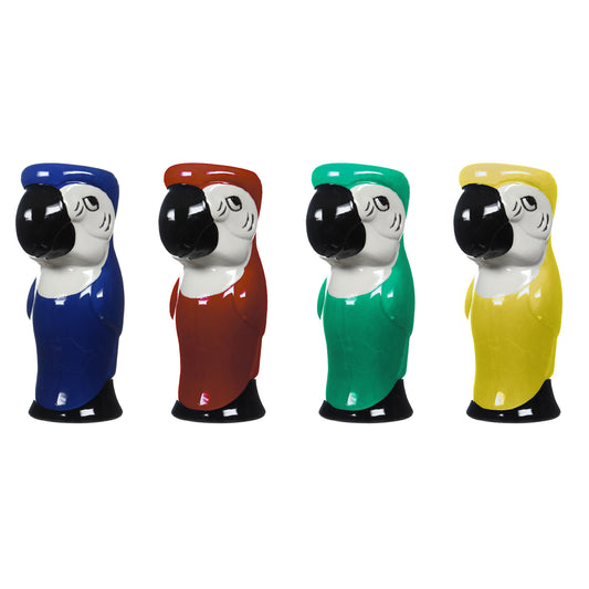 Blue Red Green Yellow Parrot Tiki Mugs