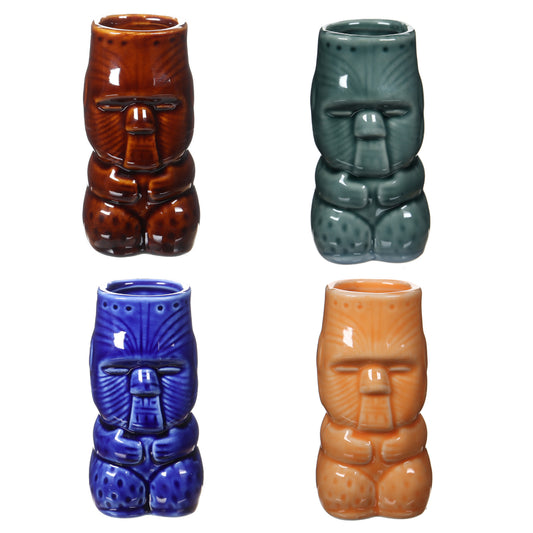 Brown Green Blue Orange Tiki Shot