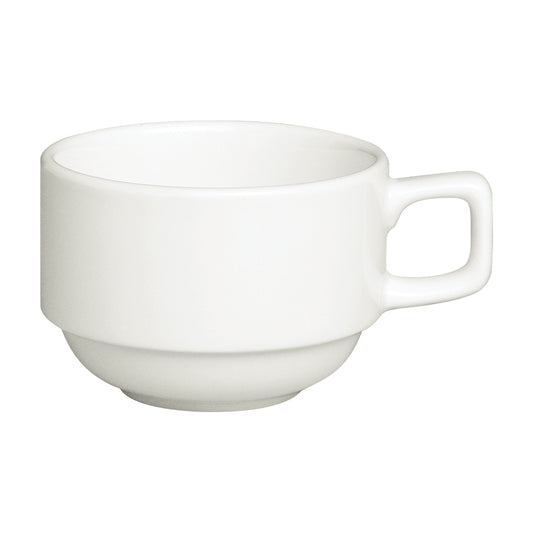 Stackable Coffee Cup with Handle - Imperial White