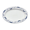 Oval Platter with Rim - Blue Lotus