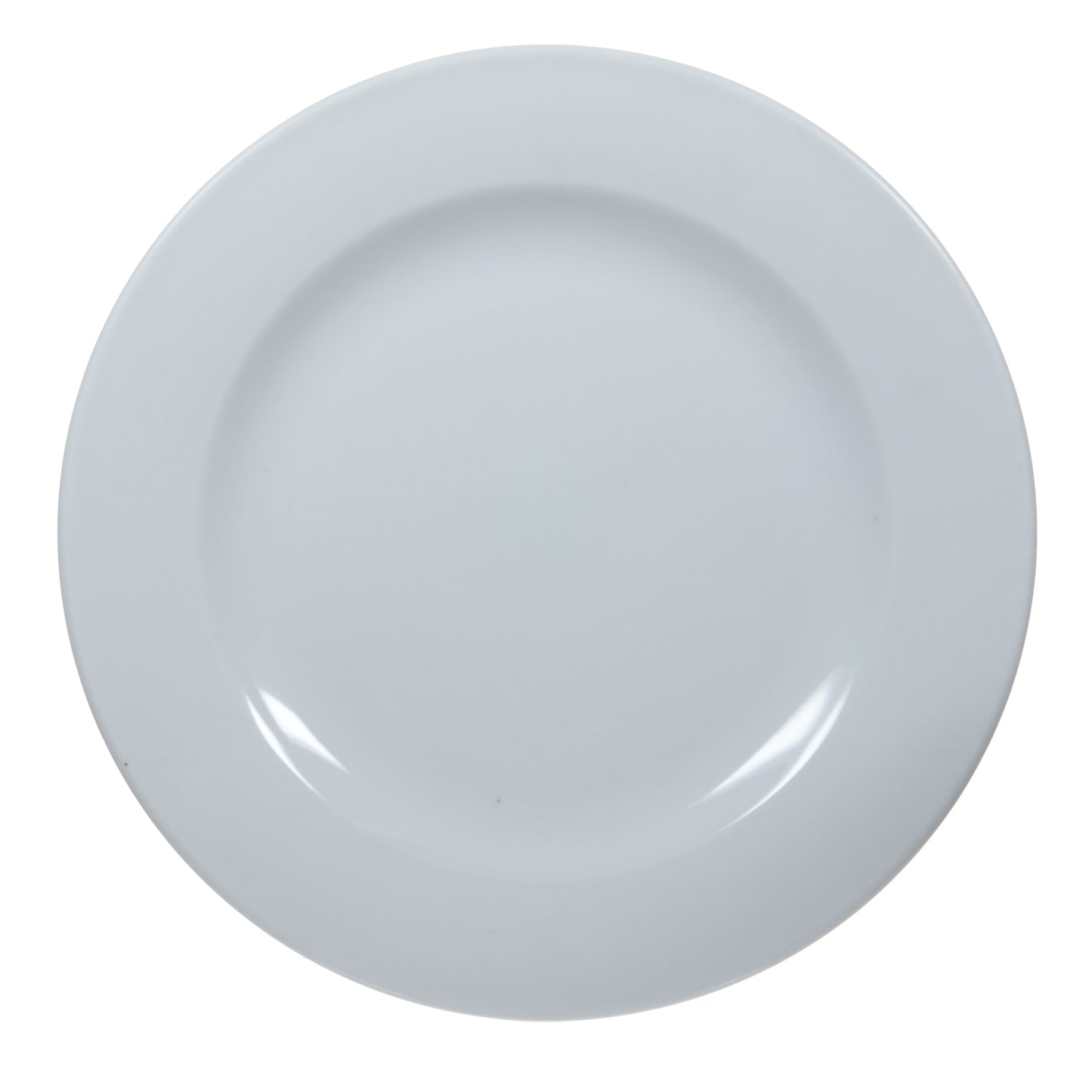Round Plate with Rim - White