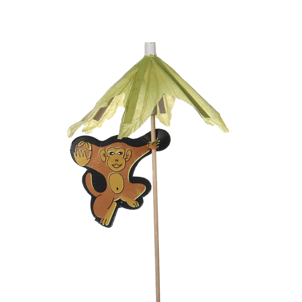 hanging palm plant Palm Tree with Hanging Monkey Pick – Dynasty Wholesale