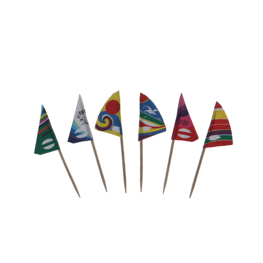 Small Sail Boat Toothpick Flags