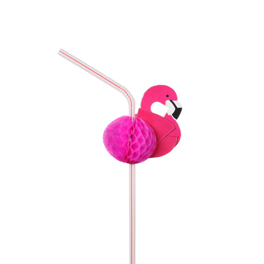 Pink Flamingo Straw