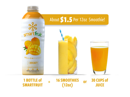 Smartfruit Mellow Mango - Case of 6 (48oz) Bottles